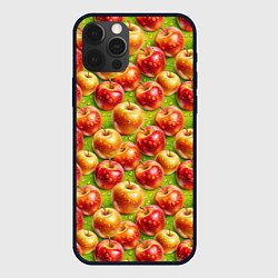 Чехол для iPhone 12 Pro Вкусные яблоки паттерн, цвет: 3D-черный