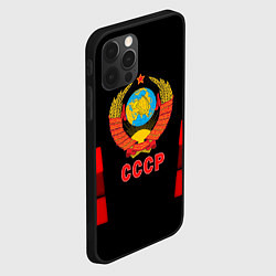 Чехол для iPhone 12 Pro СССР геометрия красный, цвет: 3D-черный — фото 2