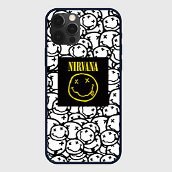 Чехол для iPhone 12 Pro Nirvana rock pattern, цвет: 3D-черный