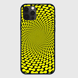 Чехол для iPhone 12 Pro Ядовитая геометрическая иллюзия, цвет: 3D-черный