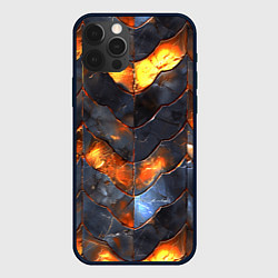 Чехол для iPhone 12 Pro Чешуя в огне, цвет: 3D-черный