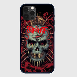 Чехол для iPhone 12 Pro Slipknot череп зомби, цвет: 3D-черный