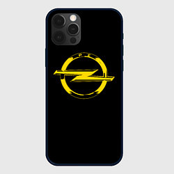 Чехол для iPhone 12 Pro Opel yellow, цвет: 3D-черный