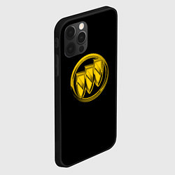 Чехол для iPhone 12 Pro Buick logo yellow, цвет: 3D-черный — фото 2