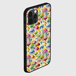 Чехол для iPhone 12 Pro Грибной узор, цвет: 3D-черный — фото 2