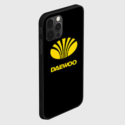 Чехол для iPhone 12 Pro Daewoo logo yellow, цвет: 3D-черный — фото 2