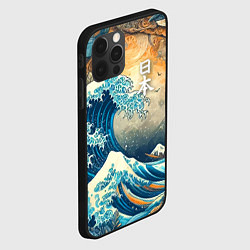 Чехол для iPhone 12 Pro Коллаж с Японской волной - нейросеть, цвет: 3D-черный — фото 2