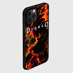 Чехол для iPhone 12 Pro Diablo red lava, цвет: 3D-черный — фото 2