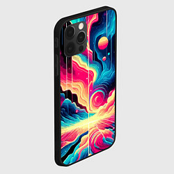 Чехол для iPhone 12 Pro Neon space fantasy - ai art, цвет: 3D-черный — фото 2