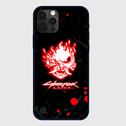 Чехол для iPhone 12 Pro Samurai flame logo, цвет: 3D-черный