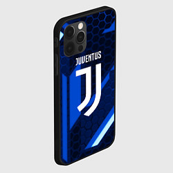 Чехол для iPhone 12 Pro Juventus sport geometry steel, цвет: 3D-черный — фото 2