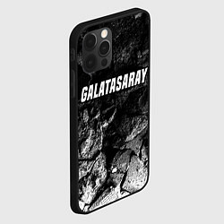 Чехол для iPhone 12 Pro Galatasaray black graphite, цвет: 3D-черный — фото 2
