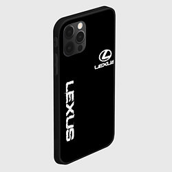 Чехол для iPhone 12 Pro Lexus white logo auto, цвет: 3D-черный — фото 2