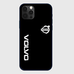 Чехол для iPhone 12 Pro Volvo white logo auto, цвет: 3D-черный