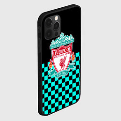 Чехол для iPhone 12 Pro Liverpool fc sport клетка, цвет: 3D-черный — фото 2