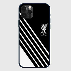 Чехол для iPhone 12 Pro Liverpool sport fc geometry, цвет: 3D-черный