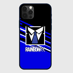 Чехол для iPhone 12 Pro Rainbow six geometry steel, цвет: 3D-черный