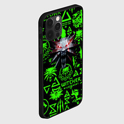 Чехол для iPhone 12 Pro Ведьмак кислотные логотипы волк, цвет: 3D-черный — фото 2