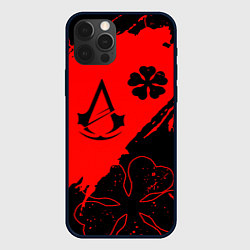 Чехол для iPhone 12 Pro Assassins Creed logo clewer, цвет: 3D-черный