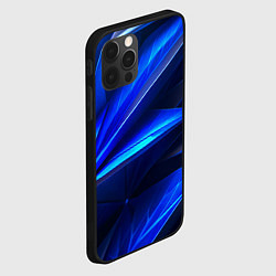 Чехол для iPhone 12 Pro Синяя геометрическая абстракция, цвет: 3D-черный — фото 2