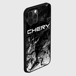 Чехол для iPhone 12 Pro Chery black graphite, цвет: 3D-черный — фото 2