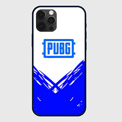 Чехол для iPhone 12 Pro PUBG синие краски, цвет: 3D-черный