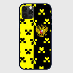 Чехол для iPhone 12 Pro Minecraft Russia, цвет: 3D-черный