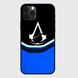 Чехол для iPhone 12 Pro Assassins Creed logo abstergo, цвет: 3D-черный