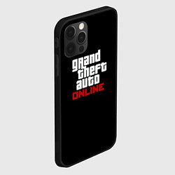 Чехол для iPhone 12 Pro GTA online logo, цвет: 3D-черный — фото 2