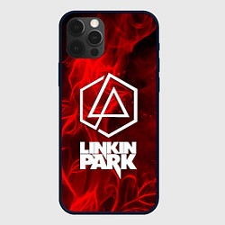 Чехол для iPhone 12 Pro Linkin park fire flower, цвет: 3D-черный