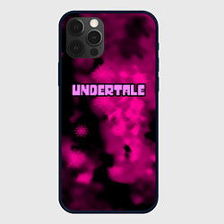 Чехол для iPhone 12 Pro Undertale pink game, цвет: 3D-черный