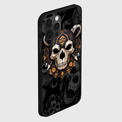 Чехол для iPhone 12 Pro Череп медведя, цвет: 3D-черный — фото 2