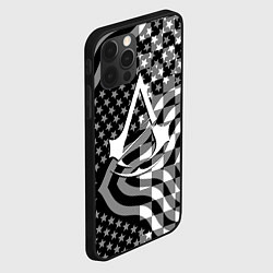 Чехол для iPhone 12 Pro Assassins Creed logo game usa, цвет: 3D-черный — фото 2