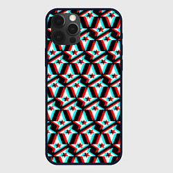 Чехол для iPhone 12 Pro Астралис глитч логотип, цвет: 3D-черный