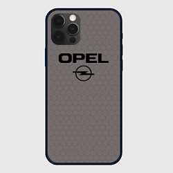 Чехол iPhone 12 Pro Opel мозаика серо-коричневый