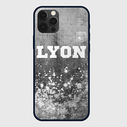 Чехол для iPhone 12 Pro Lyon - grey gradient посередине, цвет: 3D-черный