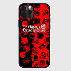Чехол для iPhone 12 Pro 7 смертных грехов патттерн, цвет: 3D-черный