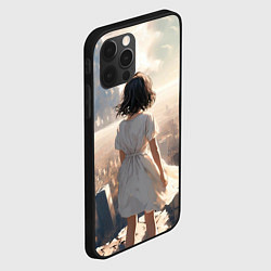 Чехол для iPhone 12 Pro Аниме девушка в белом платье, цвет: 3D-черный — фото 2