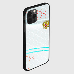 Чехол для iPhone 12 Pro Герб РФ броня текстура, цвет: 3D-черный — фото 2