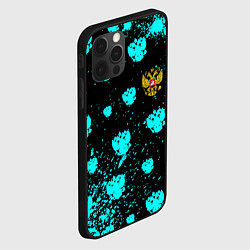 Чехол для iPhone 12 Pro Герб текстура РФ, цвет: 3D-черный — фото 2