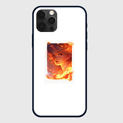 Чехол для iPhone 12 Pro Flame girl, цвет: 3D-черный