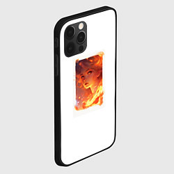 Чехол для iPhone 12 Pro Flame girl, цвет: 3D-черный — фото 2