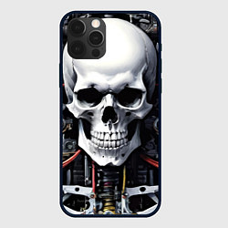 Чехол для iPhone 12 Pro Cyber skull - ai art, цвет: 3D-черный