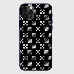 Чехол для iPhone 12 Pro BMW pattern, цвет: 3D-черный