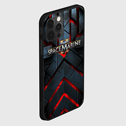Чехол для iPhone 12 Pro Warhammer 40000 space marine 2 лого, цвет: 3D-черный — фото 2