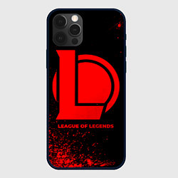 Чехол для iPhone 12 Pro League of Legends - red gradient, цвет: 3D-черный