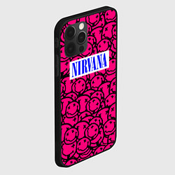 Чехол для iPhone 12 Pro Nirvana pink logo, цвет: 3D-черный — фото 2