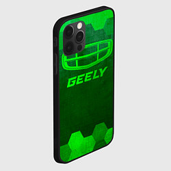 Чехол для iPhone 12 Pro Geely - green gradient, цвет: 3D-черный — фото 2