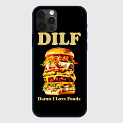 Чехол для iPhone 12 Pro DILF - damn I love foods, цвет: 3D-черный