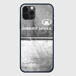 Чехол для iPhone 12 Pro Great Wall - grey gradient посередине, цвет: 3D-черный